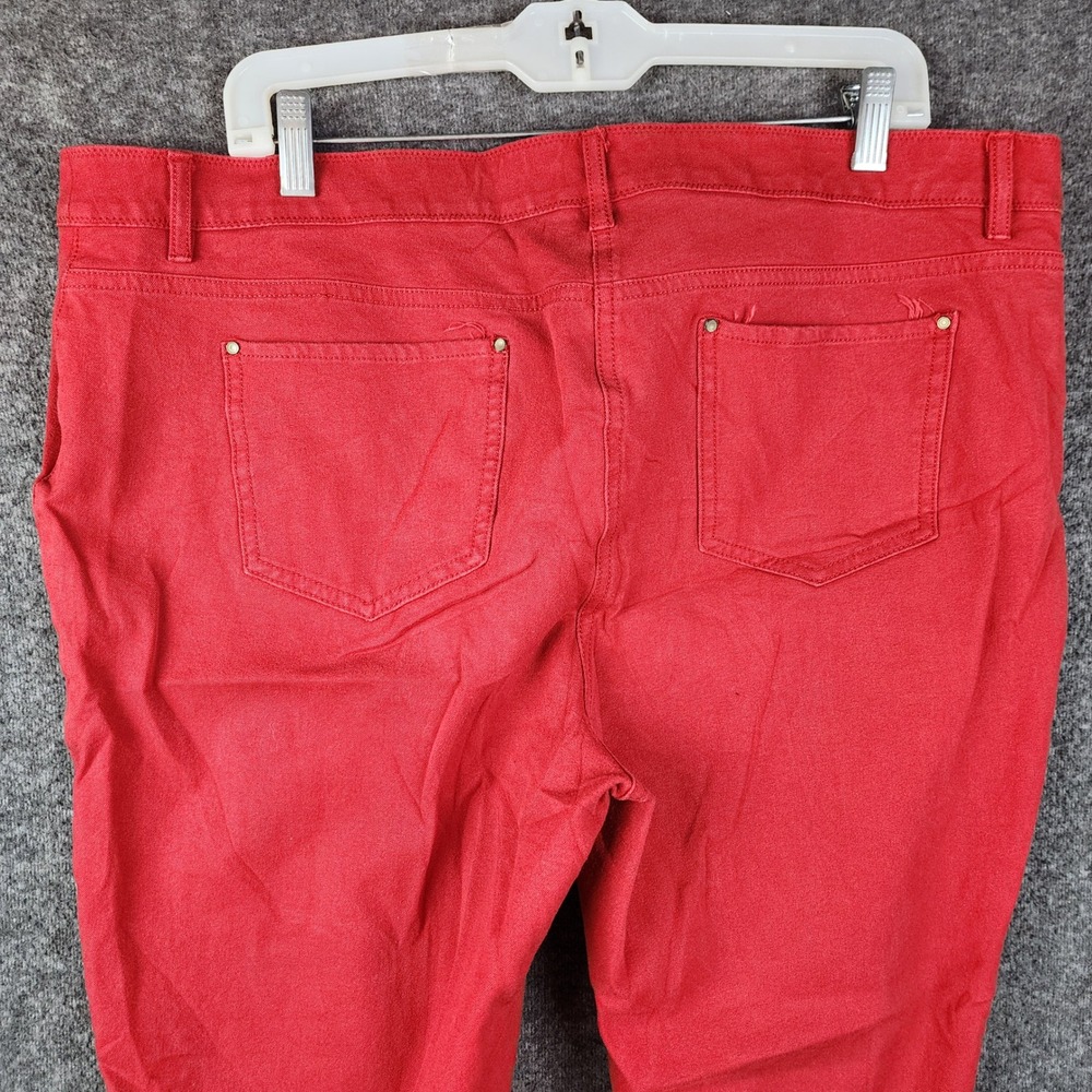 Chico's So Slimming Ankle Pants Womens 3.5 Red Gold Zip Accents 041-14C01478 - Picture 6 of 9